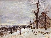 Alfred Sisley Snowy Weather at Veneux-Nadon oil painting reproduction